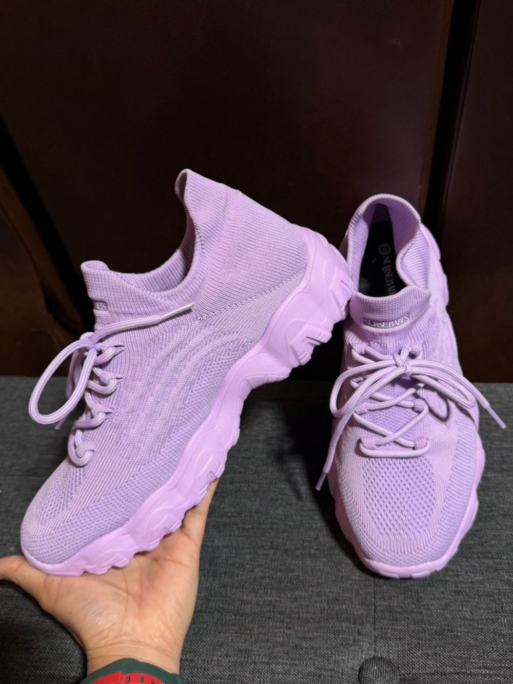 Women's Lavender Athletic Sneakers - Picture 5 of 8